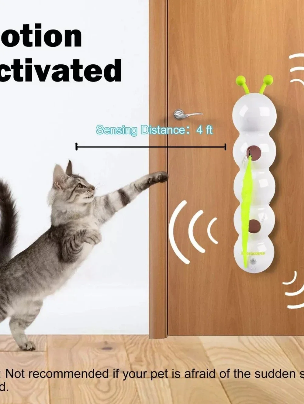 NIB Allforpaws Interactive Cat Toys Wack'A'Worm Post Cat Toy